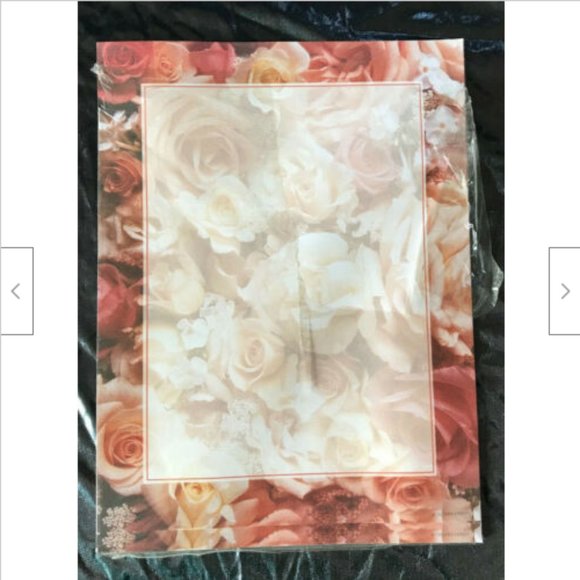Rose Border Creative Papers Acid-Free Stationary CR Gibson 8.5x11 Paper Envelope - Picture 5 of 8